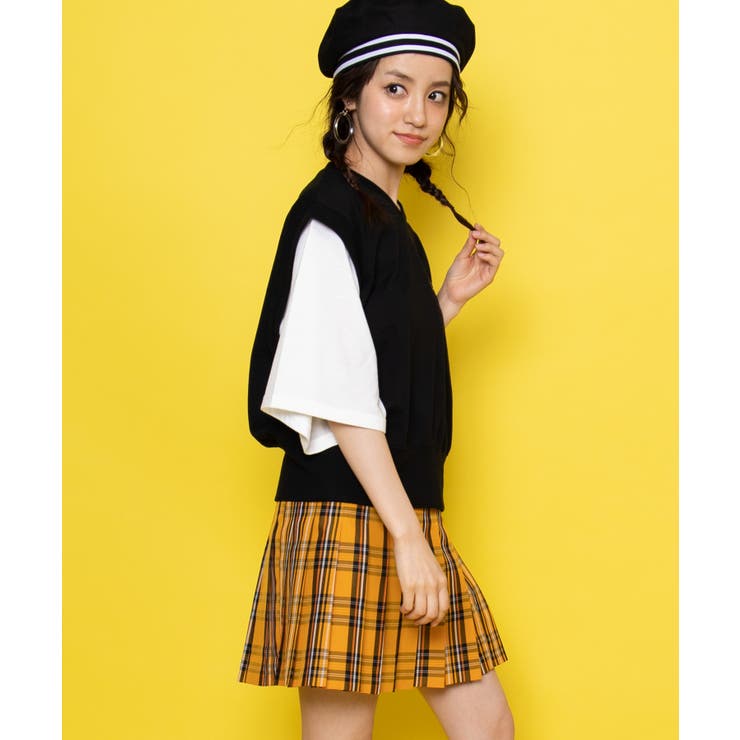チェックプリーツミニスカート WS19SM06-L001[品番：WG010038277