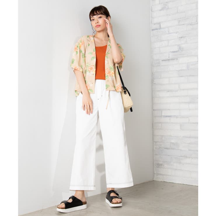 ステッチタックワイドパンツ WS19SM06-L0715[品番:WG010038468 ステッチタックワイドパンツ WS19SM06-L0715[品番:WG010038468