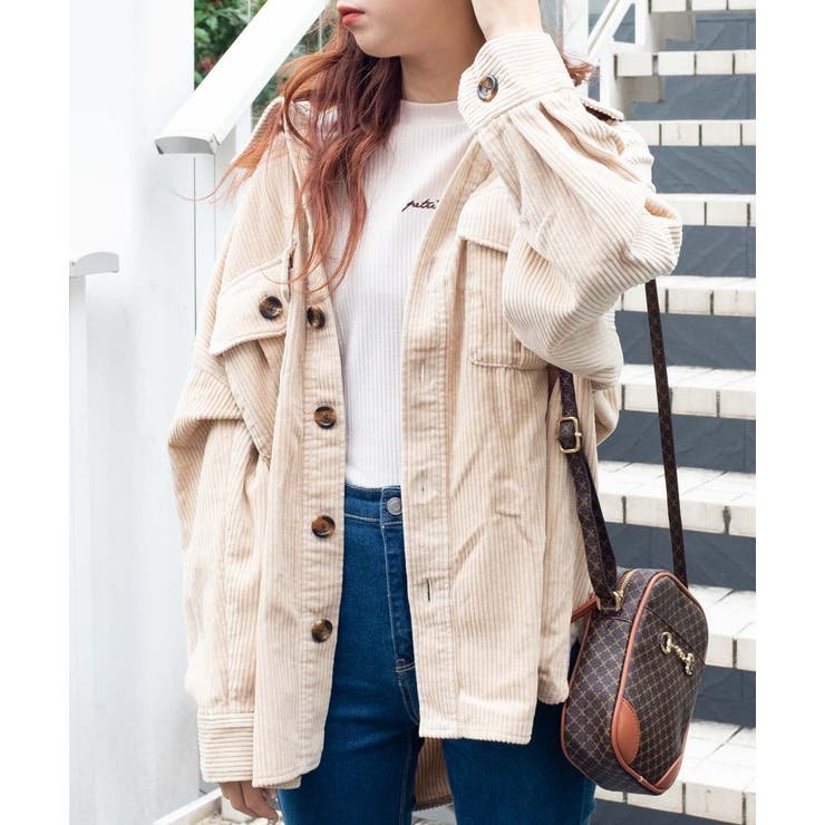 【WEB限定】ビッグシルエットコーデュロイCPO WS19WN10-L2820 | WEGO【WOMEN】 | 詳細画像1 