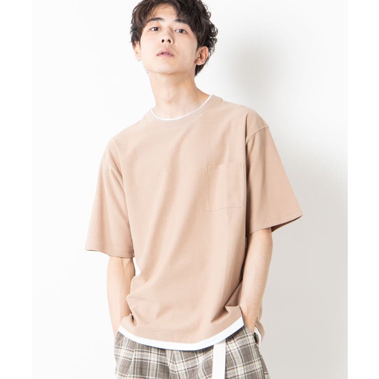 ベージュ | レイヤードポケットTシャツ WS20SM04-M2299 | WEGO【MEN】