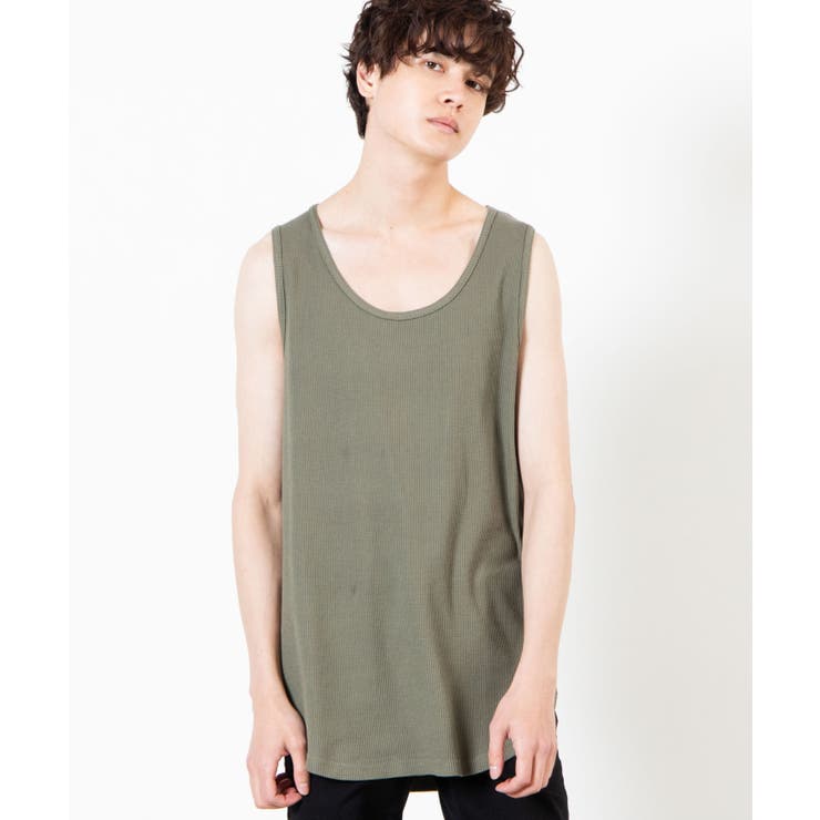 カーキ | ワッフルラウンドタンクトップ WS20SM04-M2841 | WEGO【MEN】