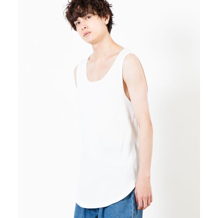 ホワイト | ワッフルラウンドタンクトップ WS20SM04-M2841 | WEGO【MEN】