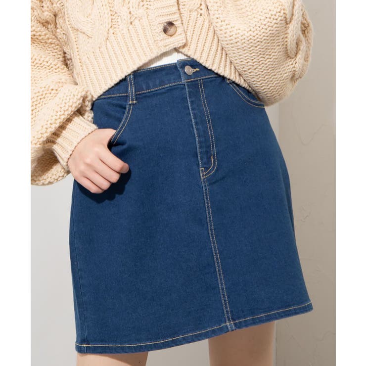 デニム中濃色 | デイリーデニムタイトミニスカート WS20SS12-L7957 | WEGO【WOMEN】