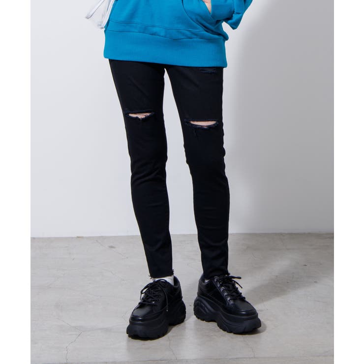 ダメージハイウエストスキニーパンツ  WS20SS12-L7959[品番：WG010071452]｜WEGO【WOMEN】（ウィゴー）のレディースファッション通販｜SHOPLIST（ショップリスト）