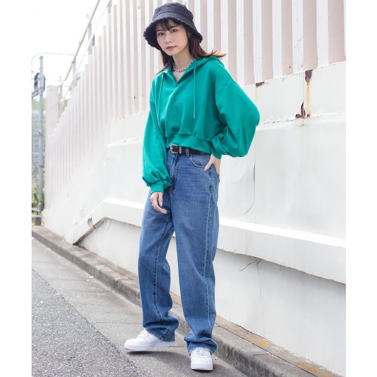 キーネックカラープルパーカー 韓国 韓国ファッション | WEGO【WOMEN】 | 詳細画像6 