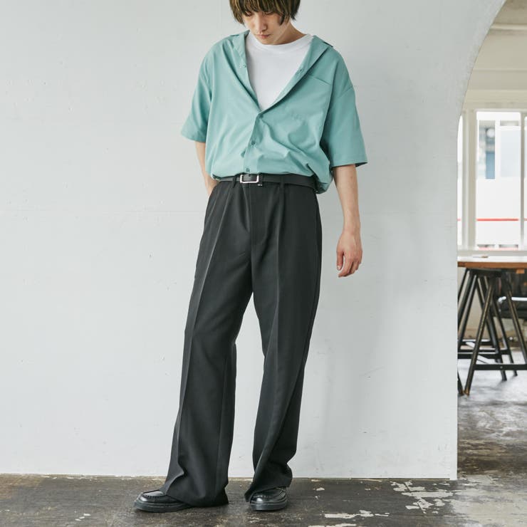 ドロップショルダーオープンカラーシャツ[品番：WG010079374]｜WEGO