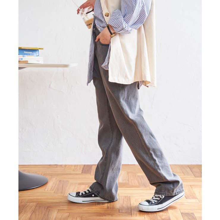 ハイウエストストレートパンツ レディース 春[品番：WG010078975