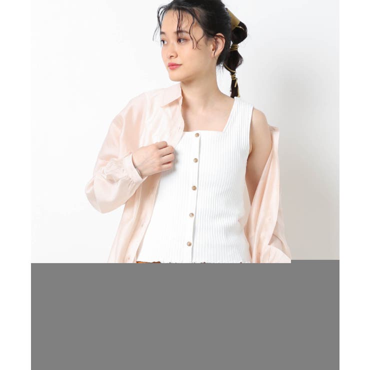 リブフロントボタンタンクトップ WS21SS03-L0005[品番：WG010078972