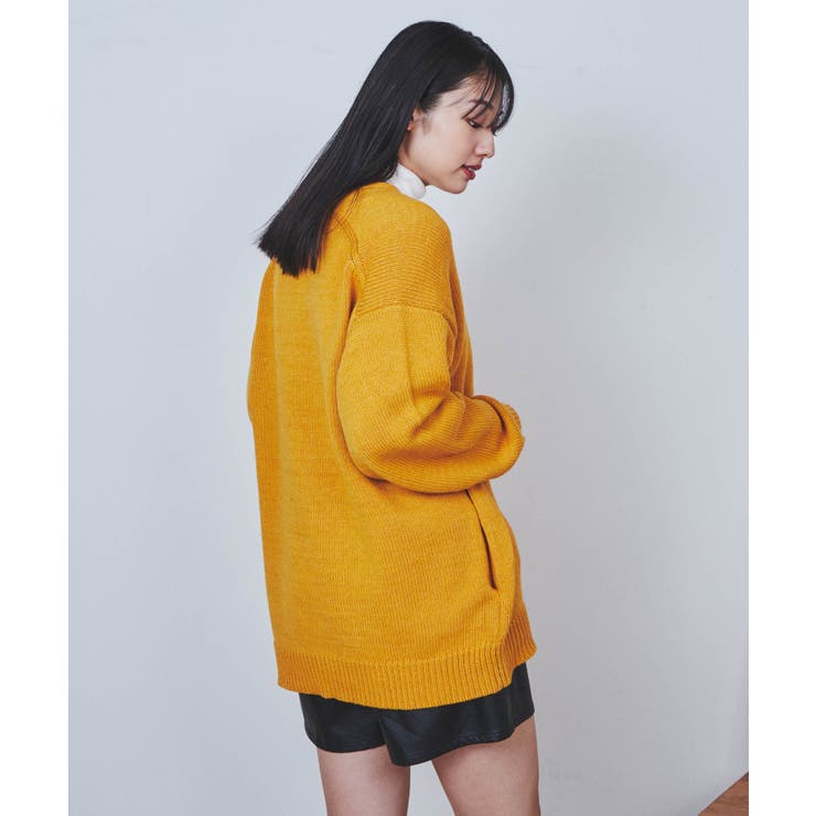 ZARA 押し返し カーディガン マスタード 黄色