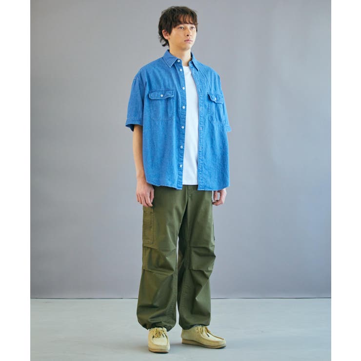 デニムBIGシャツ(半袖) 韓国 韓国ファッション ストリート系 | WEGO【MEN】 | 詳細画像10 