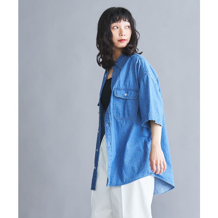 デニムBIGシャツ(半袖) 韓国 韓国ファッション ストリート系 | WEGO【MEN】 | 詳細画像12 