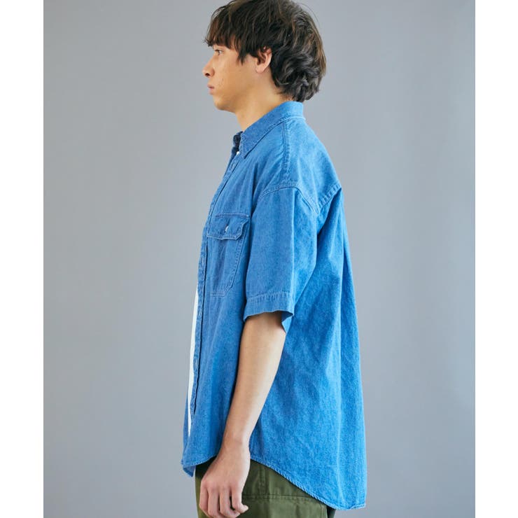 デニムBIGシャツ(半袖) 韓国 韓国ファッション ストリート系 | WEGO【MEN】 | 詳細画像3 