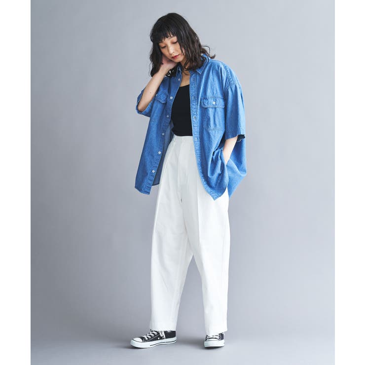 デニムBIGシャツ(半袖) 韓国 韓国ファッション ストリート系 | WEGO【MEN】 | 詳細画像14 