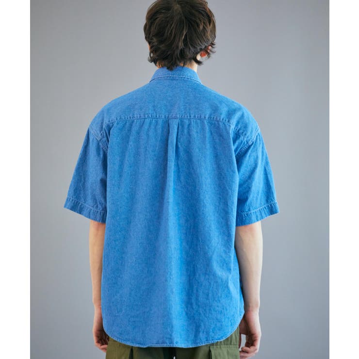 デニムBIGシャツ(半袖) 韓国 韓国ファッション ストリート系 | WEGO【MEN】 | 詳細画像4 