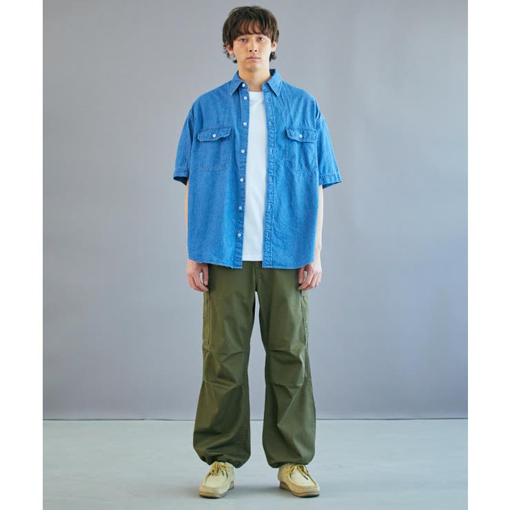 デニムBIGシャツ(半袖) 韓国 韓国ファッション ストリート系 | WEGO【MEN】 | 詳細画像5 