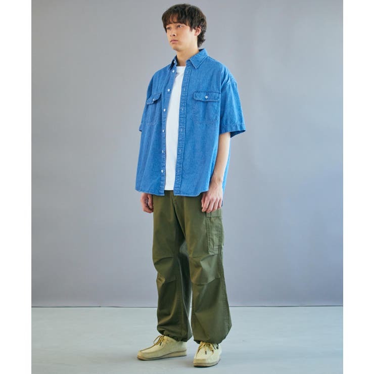 デニムBIGシャツ(半袖) 韓国 韓国ファッション ストリート系 | WEGO【MEN】 | 詳細画像6 