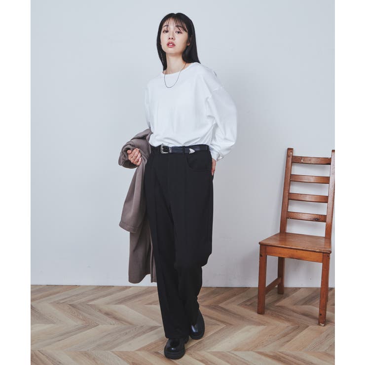 [THEAIRTOWN] SOLITUDE STRIPED BOOTCUT★韓国ファッション★ NMDS25262(ワンピース) 80s VOIL DOT&TREE BLOCK PRINT CREW