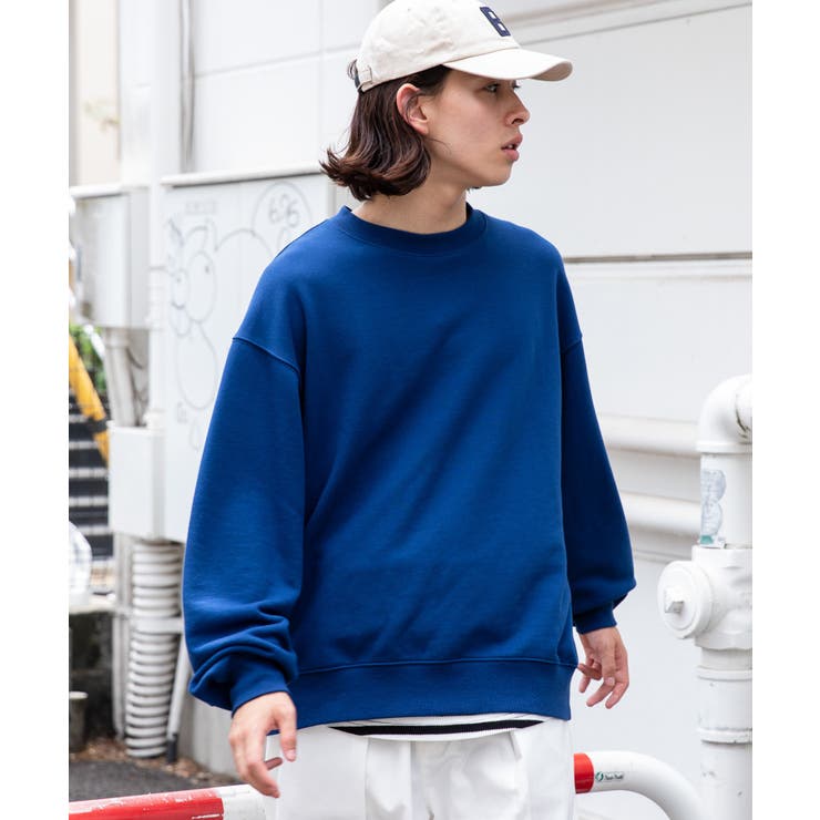 【新品】DOORS　スウェットクルーネックプルオーバー G.BLUE GU公式 | KIDS(男女兼用)クルーネックスウェットプルオーバー(長袖)