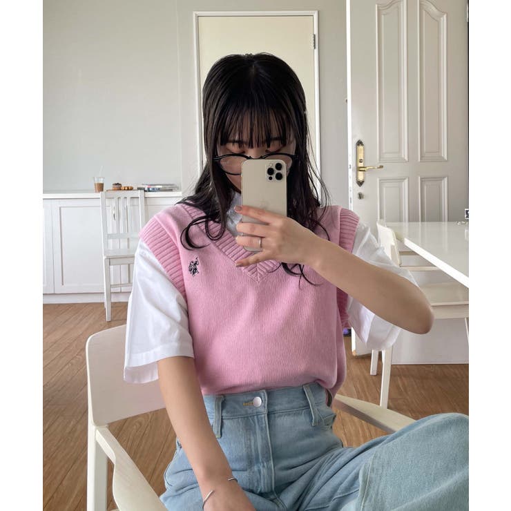 USPOLOカラーワンポイントベスト ユニセックス レディース | WEGO【WOMEN】 | 詳細画像15 