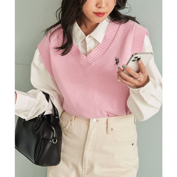 USPOLOカラーワンポイントベスト ユニセックス レディース | WEGO【WOMEN】 | 詳細画像16 