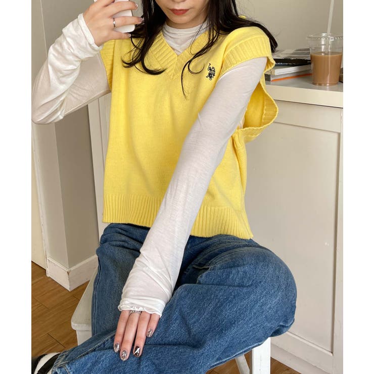 USPOLOカラーワンポイントベスト ユニセックス レディース | WEGO【WOMEN】 | 詳細画像20 