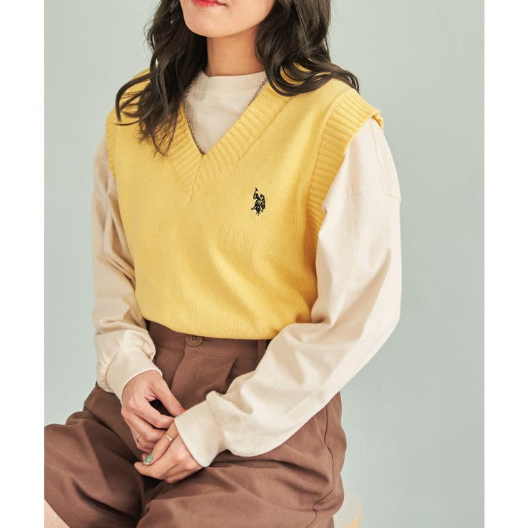 USPOLOカラーワンポイントベスト ユニセックス レディース | WEGO【WOMEN】 | 詳細画像22 