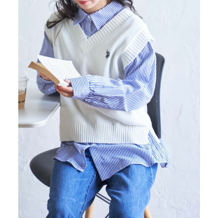 USPOLOカラーワンポイントベスト ユニセックス レディース | WEGO【WOMEN】 | 詳細画像25 