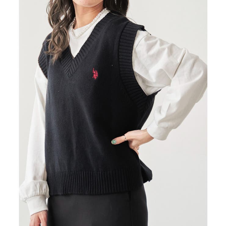 USPOLOカラーワンポイントベスト ユニセックス レディース | WEGO【WOMEN】 | 詳細画像40 
