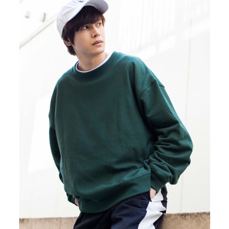 ダークグリーン | 【WEB限定】裏起毛カラービッグプルオーバー韓国 韓国ファッション | WEGO【WOMEN】