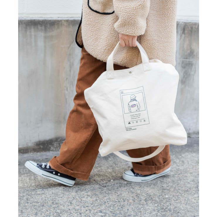 【WEB限定】2wayキャンバストートバッグ韓国 韓国ファッション | WEGO【WOMEN】 | 詳細画像61 