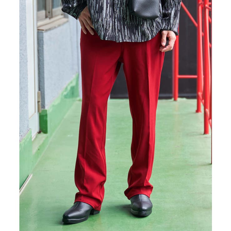 レッド | セミフレアスラックス 韓国 韓国ファッション ストリート系 | WEGO【MEN】