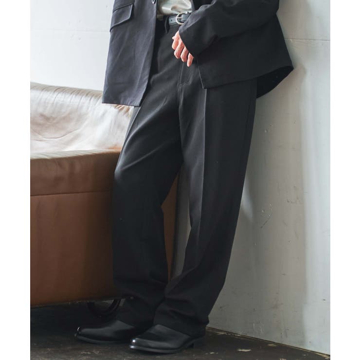 ブラック | セミフレアスラックス 韓国 韓国ファッション ストリート系 | WEGO【MEN】