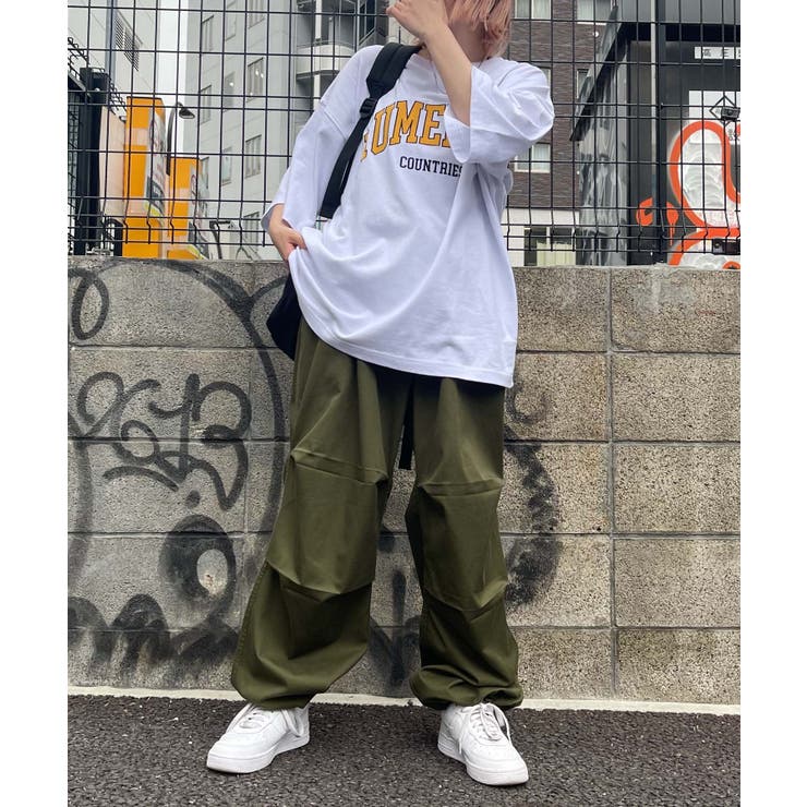 ワイドミリタリーパンツ ユニセックス レディース[品番
