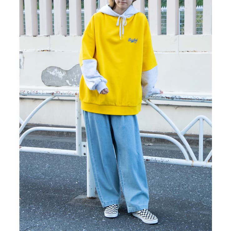 グラフィックロゴTシャツドッキングパーカー 韓国 韓国ファッション | WEGO【WOMEN】 | 詳細画像7 