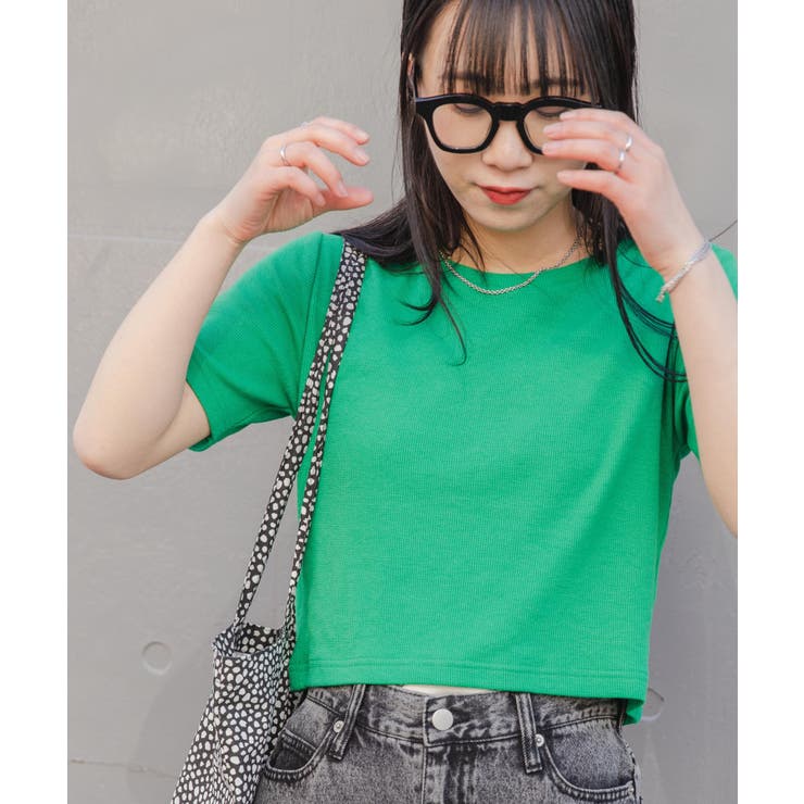 リブショートTシャツ レディース 春 | WEGO【WOMEN】 | 詳細画像16 