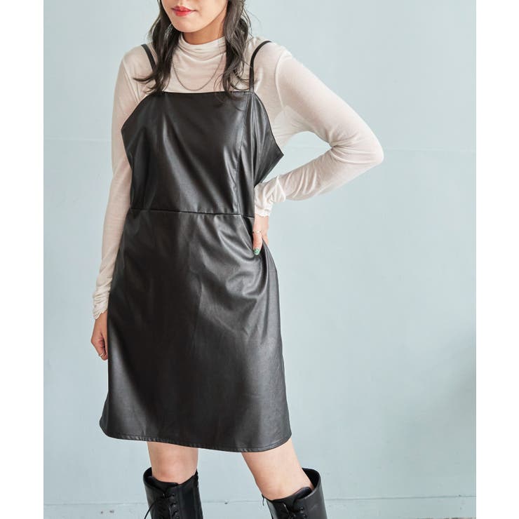 フェイクレザーキャミワンピ[品番：WG010083539]｜WEGO【WOMEN】（ウィゴー）のレディースファッション通販｜SHOPLIST（ショップリスト）