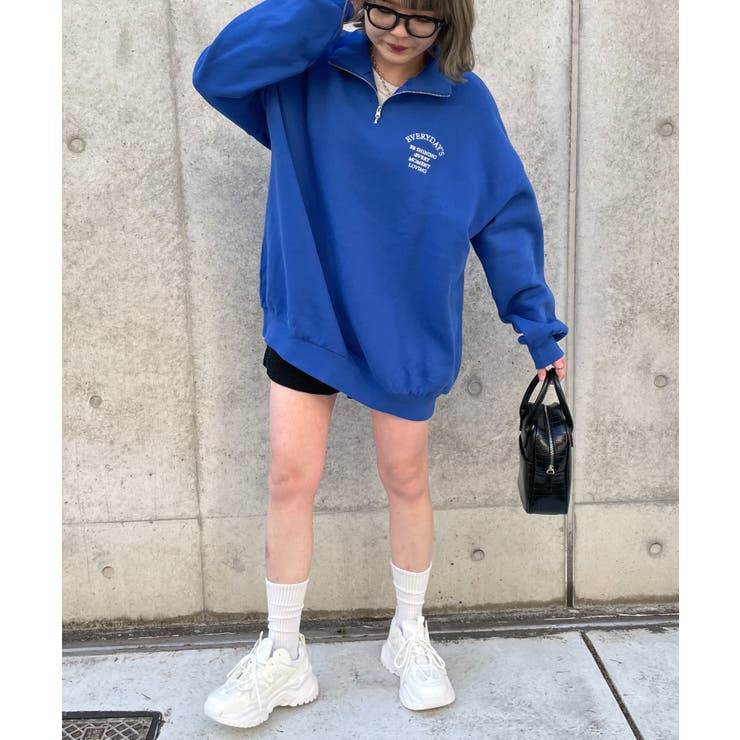 オーバーサイズハーフジップスウェット | WEGO【WOMEN】 | 詳細画像6 