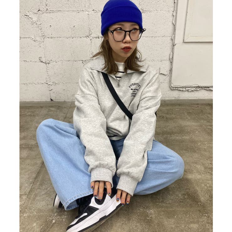 オーバーサイズハーフジップスウェット | WEGO【WOMEN】 | 詳細画像19 