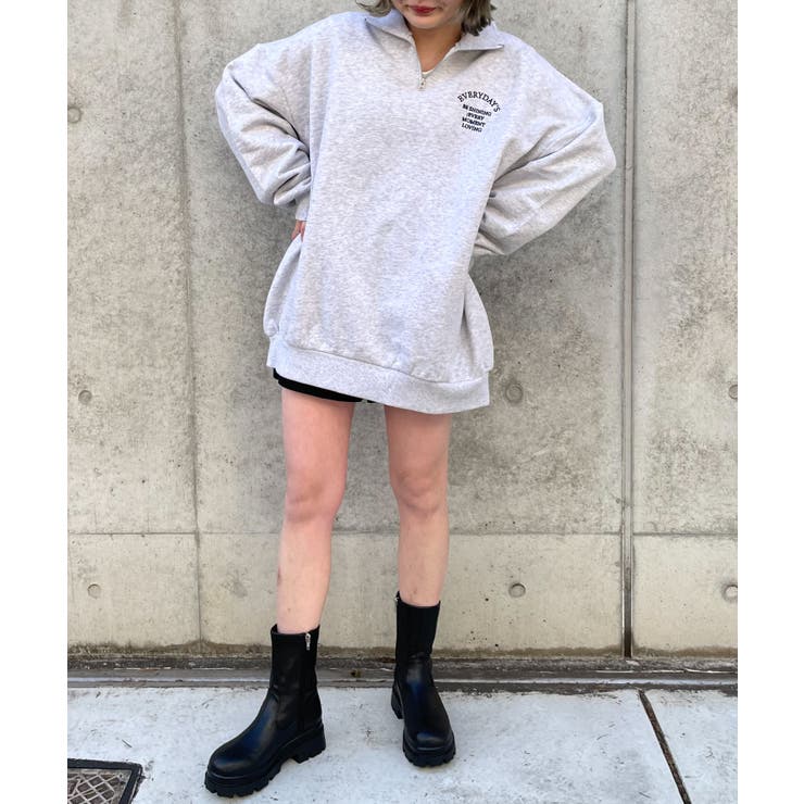 オーバーサイズハーフジップスウェット | WEGO【WOMEN】 | 詳細画像32 