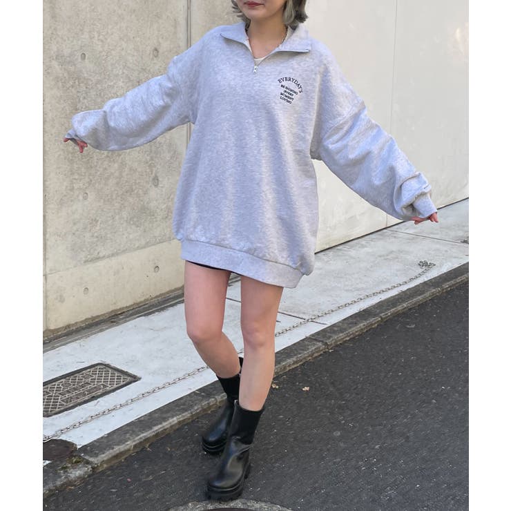 オーバーサイズハーフジップスウェット | WEGO【WOMEN】 | 詳細画像36 