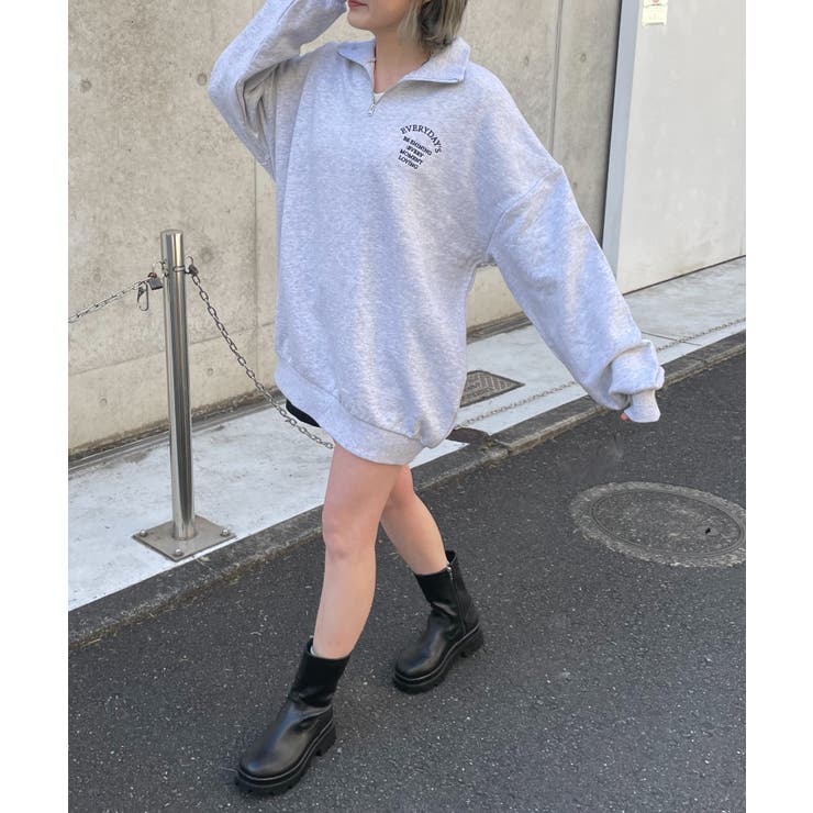 オーバーサイズハーフジップスウェット | WEGO【WOMEN】 | 詳細画像37 