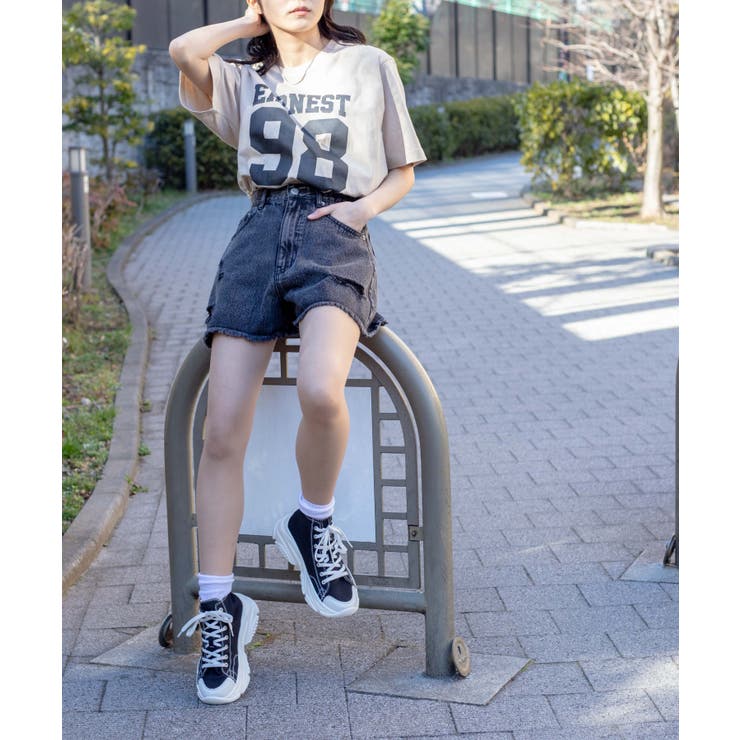 レザレクション　完売品　ウィメンズ ショートパンツ ターコイズ アンサーフォー / 4ポケット ショートパンツ02（ディープターコイズ