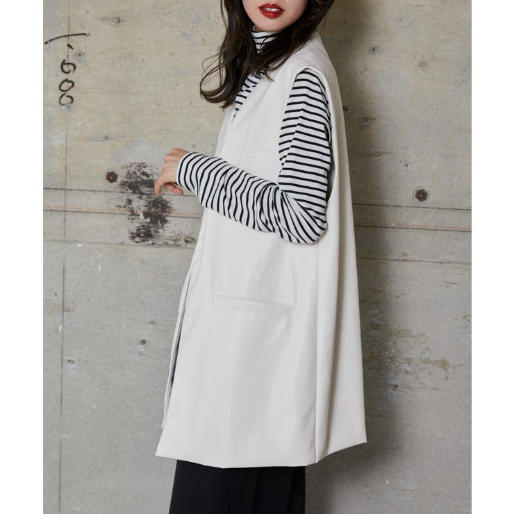 フェイクレザージレベスト 韓国 韓国ファッション 品番 Wg Wego Women ウィゴー のレディースファッション通販 Shoplist ショップリスト