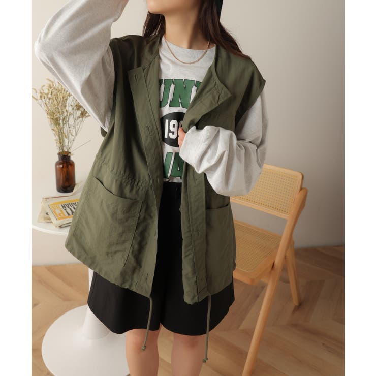 ナイロンベスト 秋 冬[品番：WG010085630]｜WEGO【WOMEN】（ウィゴー