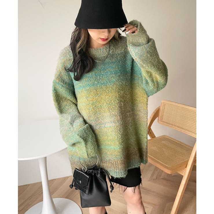 グラデーションビッグニット 秋 冬[品番：WG010085701]｜WEGO【WOMEN