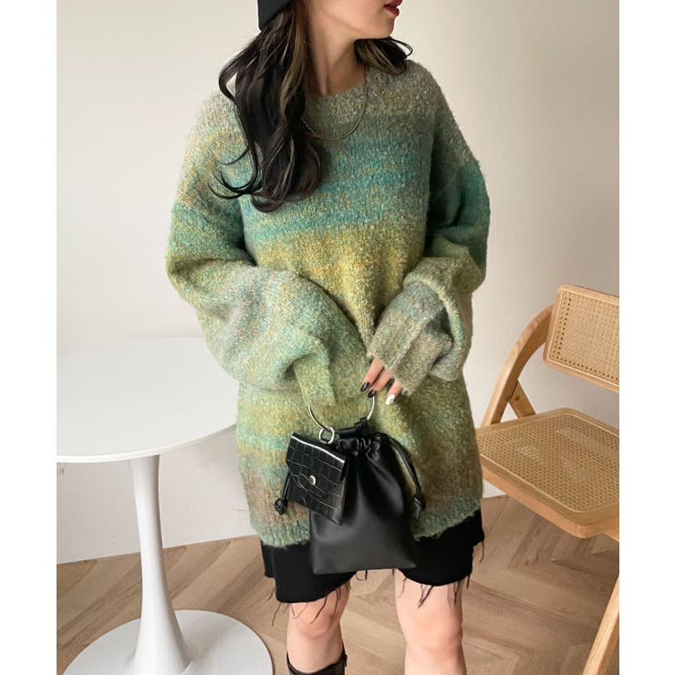 グラデーションビッグニット 秋 冬[品番：WG010085701]｜WEGO【WOMEN