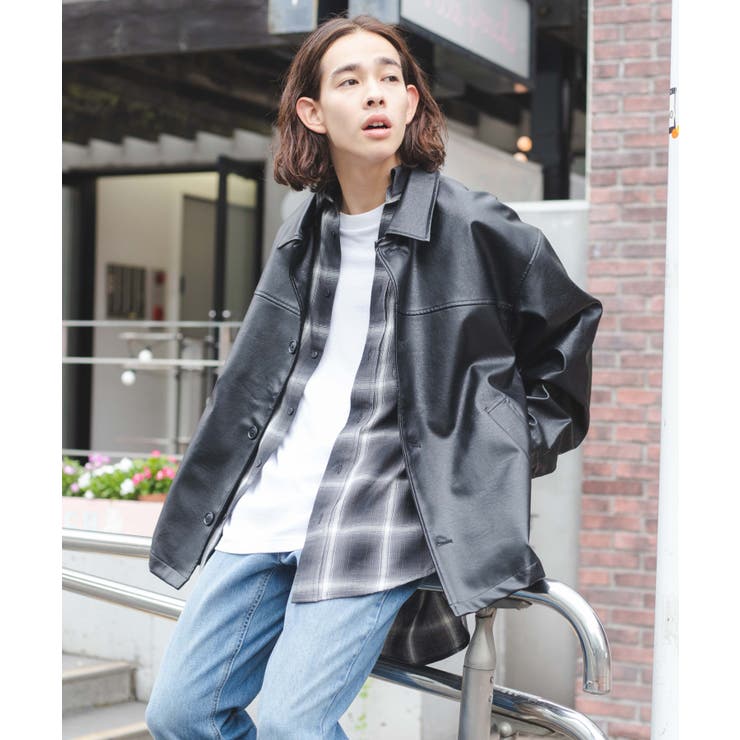 フェイクレザーカーコート 秋 冬[品番：WG010085712]｜WEGO【MEN
