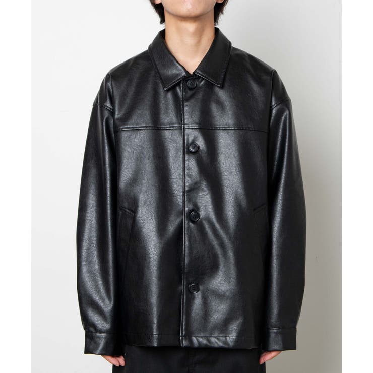 フェイクレザーカーコート 秋 冬[品番：WG010085712]｜WEGO【MEN