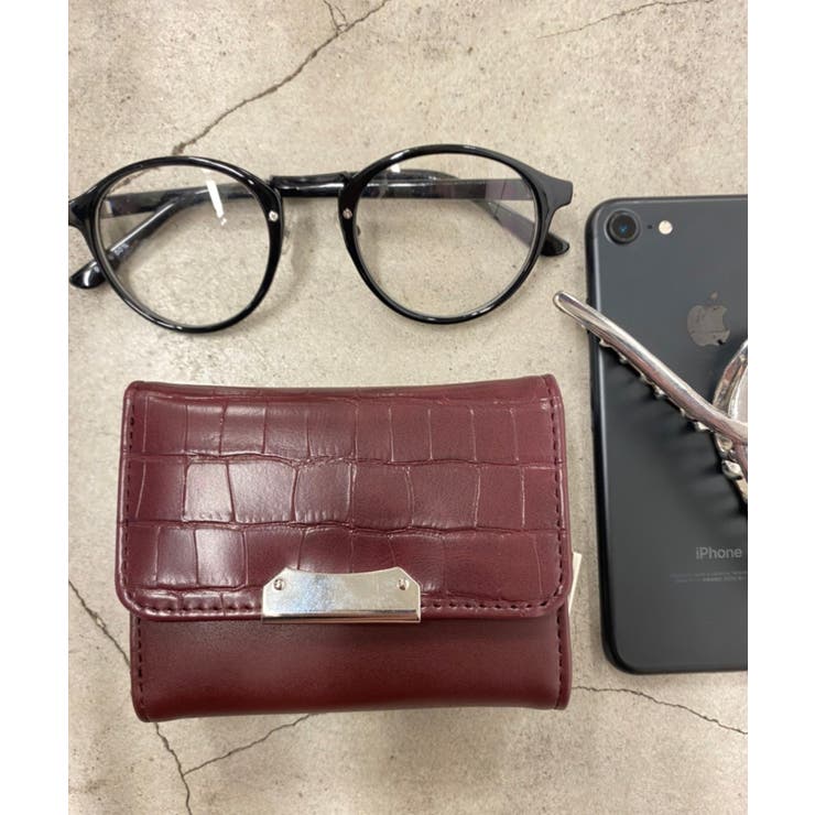 ワイン | 金具付きクロコウォレット | WEGO【WOMEN】
