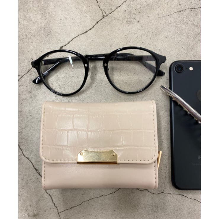 オフホワイト | 金具付きクロコウォレット | WEGO【WOMEN】
